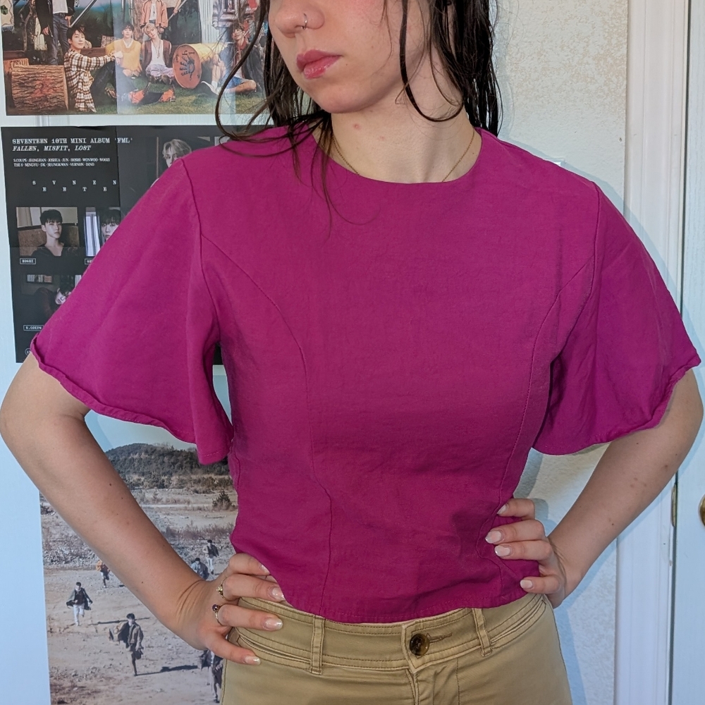Elegant Fuchsia Blouse